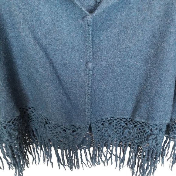 Estirpe Inca Womens Blue Wool Crochet Trim Fringe - Picture 3 of 7